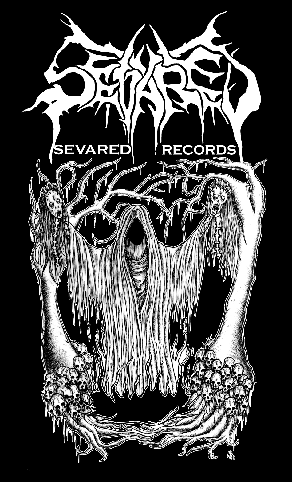 SEVARED RECORDS- Cloaked STICKER