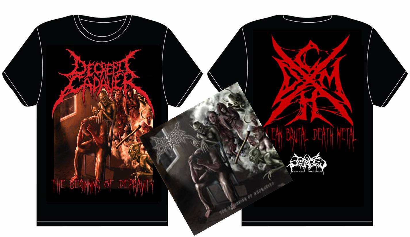 DECREPIT CADAVER- The Beginning.. CD / T-SHIRT PACKAGE LARGE