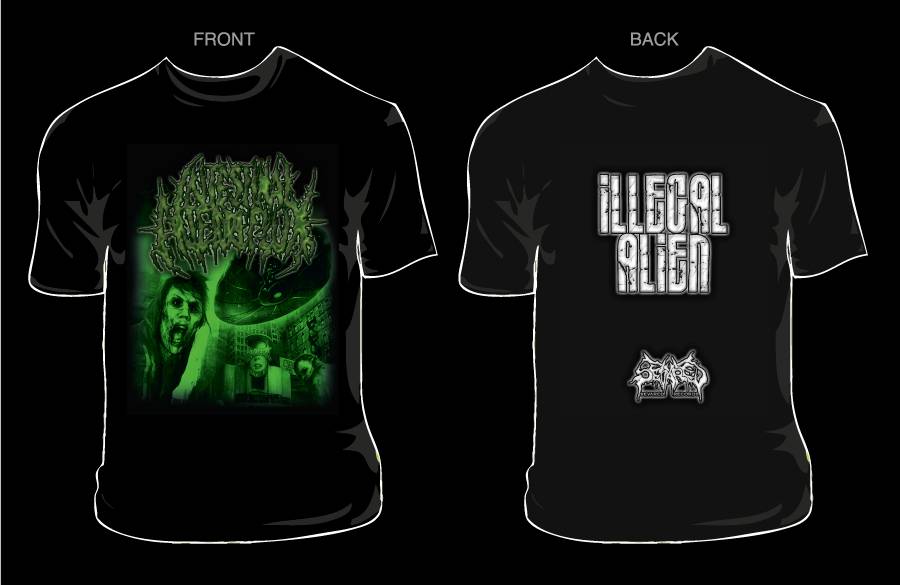 INTESTINAL ALIEN REFLUX- Illegal Aliens T-SHIRT LARGE