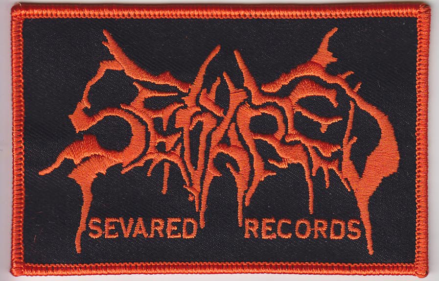 SEVARED RECORDS- Embriodered ORANGE LOGO PATCH