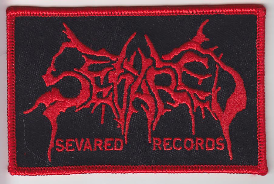 SEVARED RECORDS- Embriodered RED LOGO PATCH
