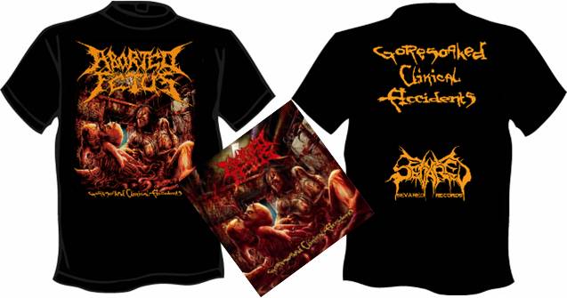 ABORTED FETUS- Goresoaked.. CD / T-SHIRT PACK X-LARGE