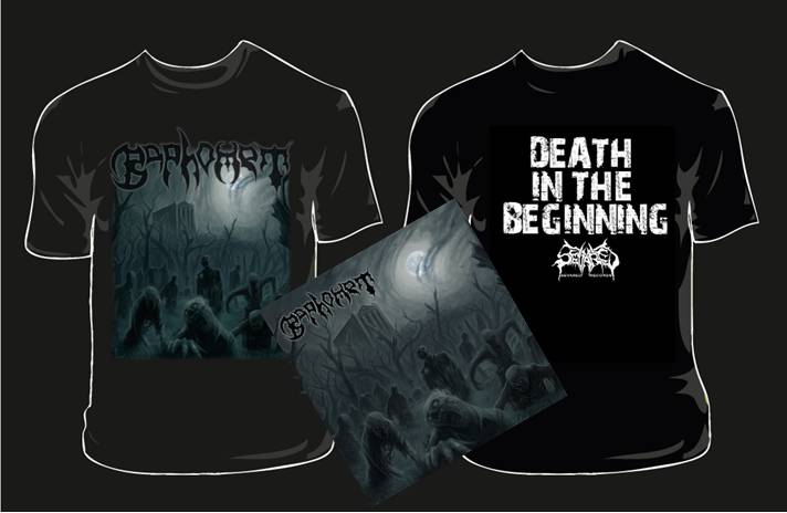 BAPHOMET- Death In.. CD / T-SHIRT PACKAGE X-LARGE