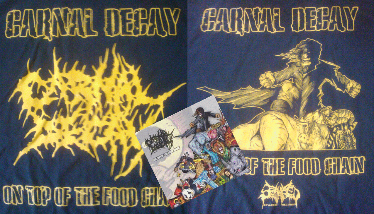CARNAL DECAY- On Top.. CD / T-SHIRT PACKAGE MEDIUM