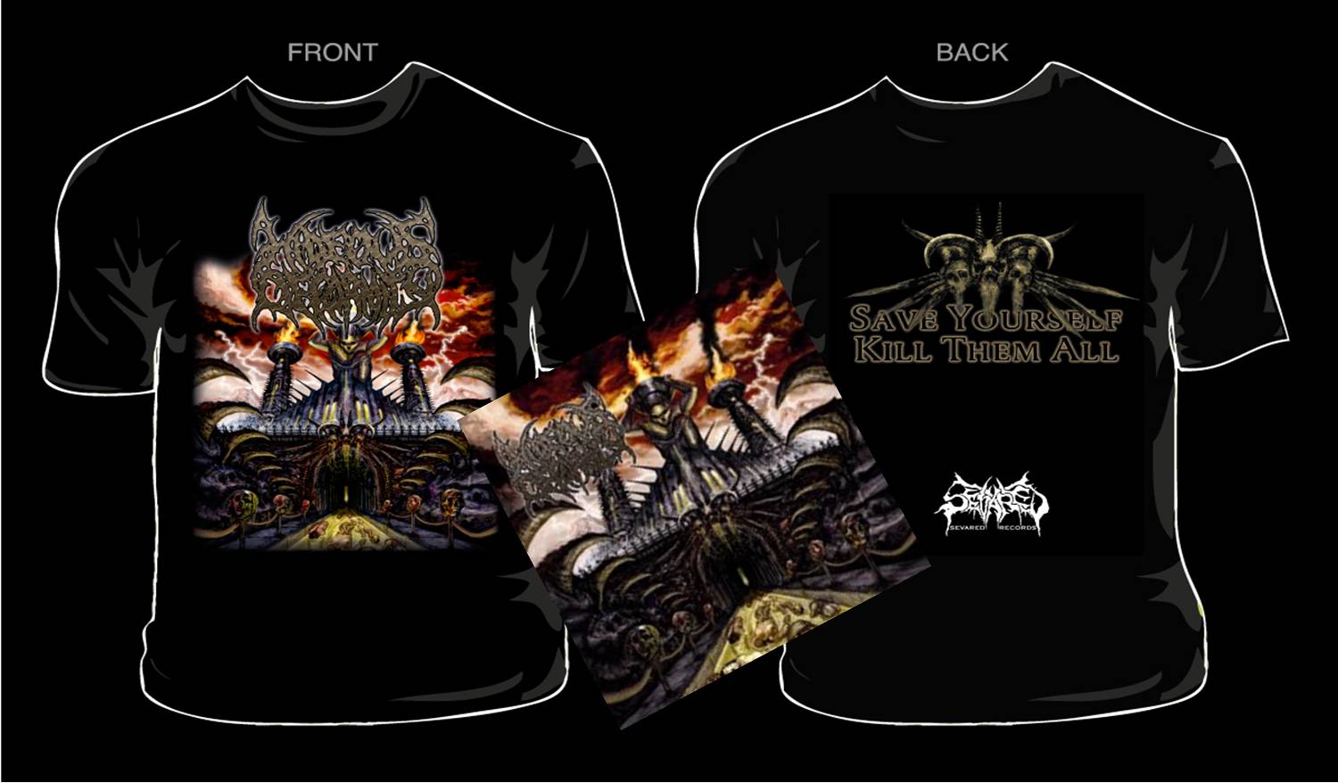HIDEOUS DEFORMITY- Defoulment CD/T-SHIRT PACAKGE X-LARGE