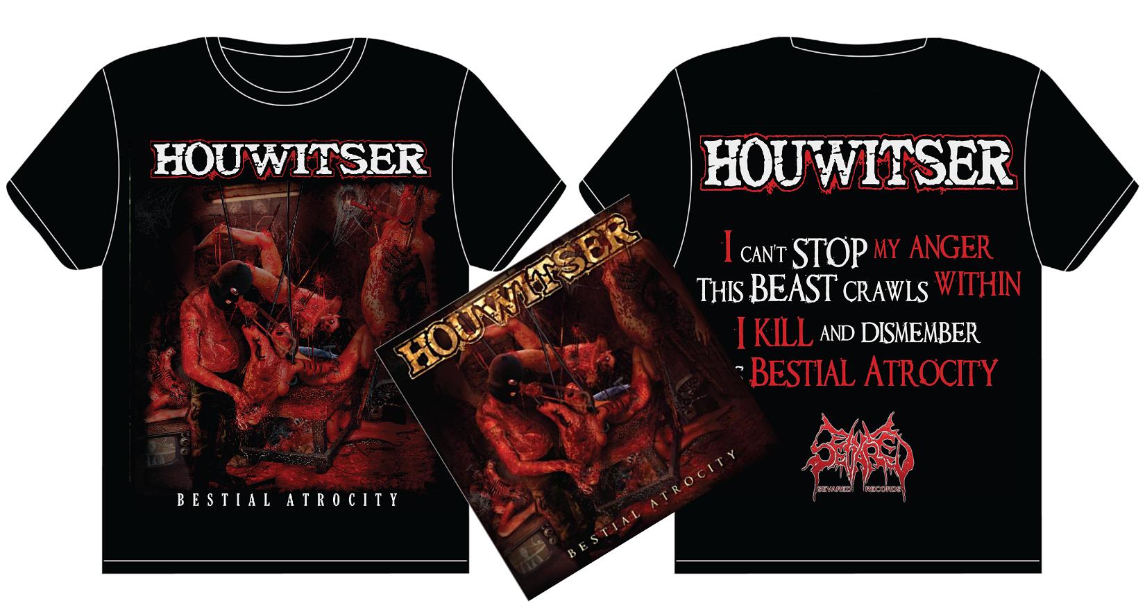 HOUWITSER- Bestial CD / T-SHIRT PACAKGE MEDIUM