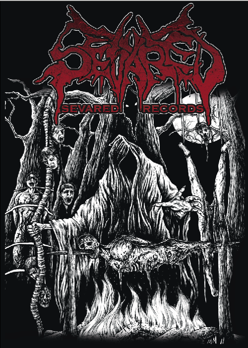 SEVARED RECORDS- Brutal Summoning (Majewski) T-SHIRT LARGE