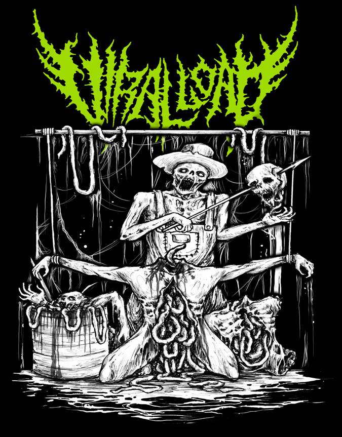 VIRAL LOAD- Hillbilly Feast T-SHIRT MEDIUM