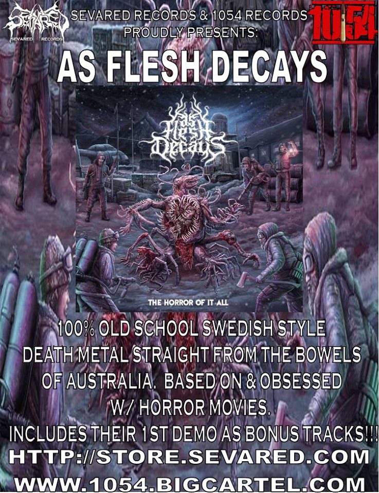 AS FLESH DECAYS- PRE-ORDERS UP NOW IN THE CATALOG!!