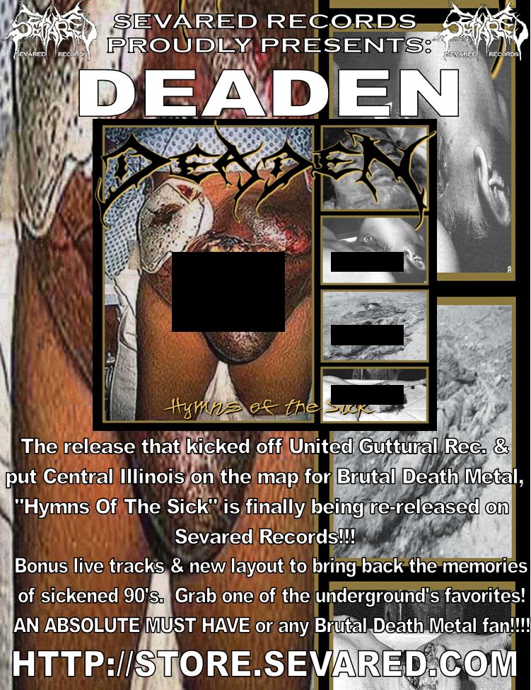 DEADEN- Hymns Of The Sick CD OUT NOW!!!!!